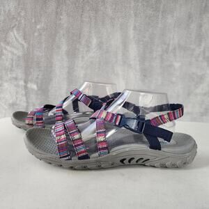 Skechers Sandals Womens Size 12 Adjustable Straps Comfort Reggae Trail On By